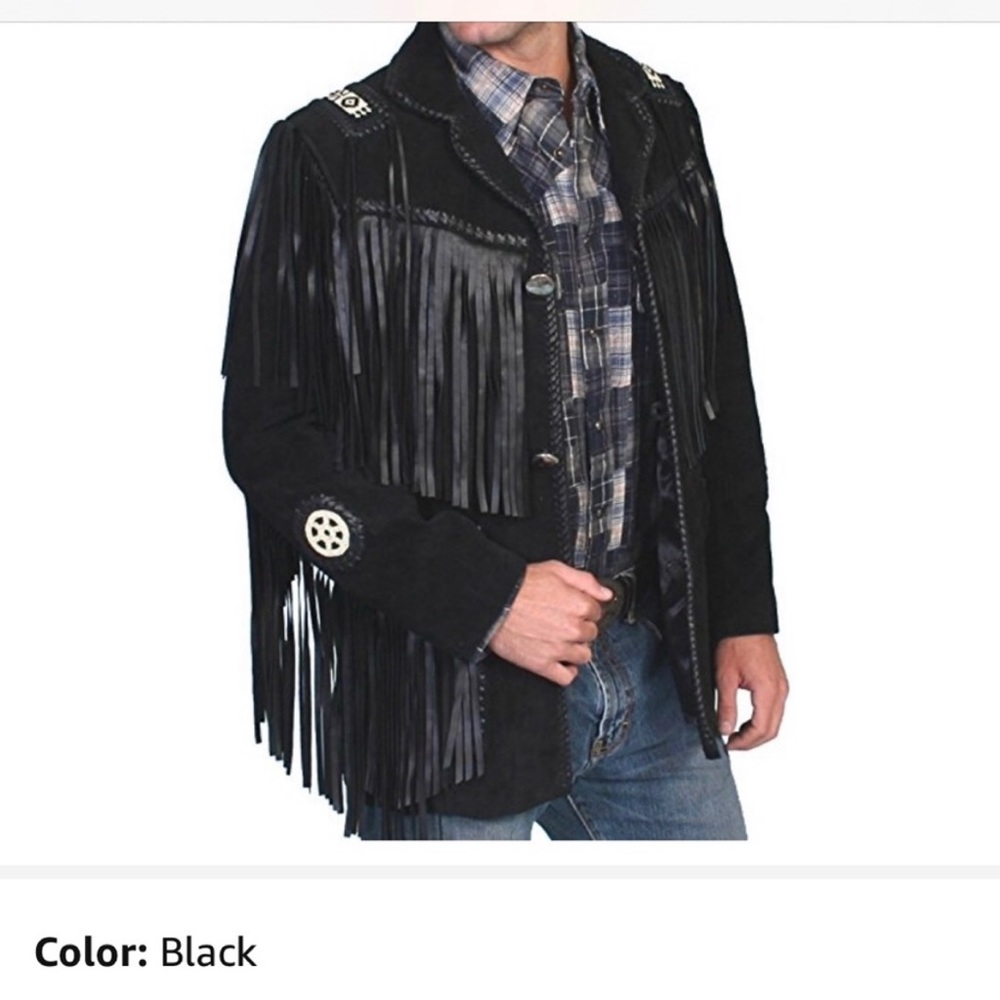 SCULLY BLACK SUEDE HAND LACED BEAD TRIM COAT